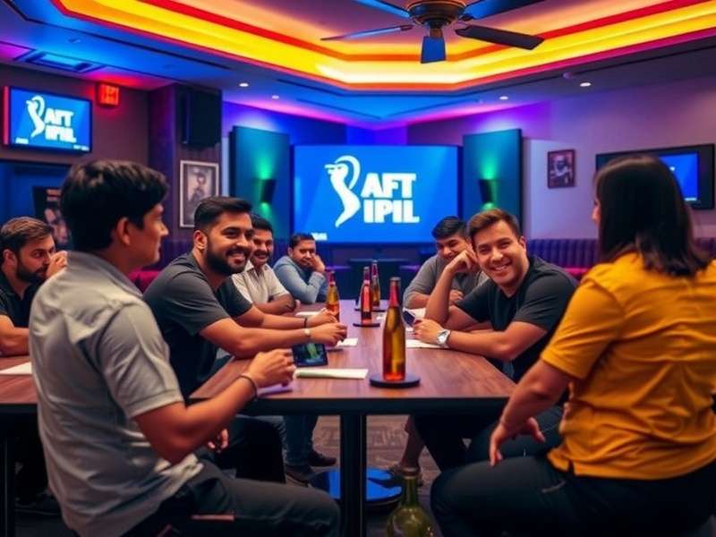 Fantasy Cricket Master fans at an IPL watch party in Bengaluru, discussing their teams